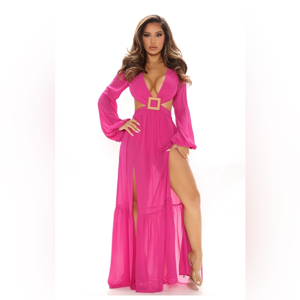 Bali Sunset Maxi Dress - Magenta